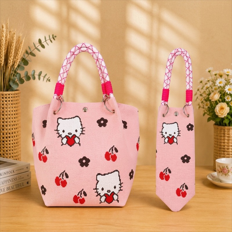 Floral Knitted Handbag
