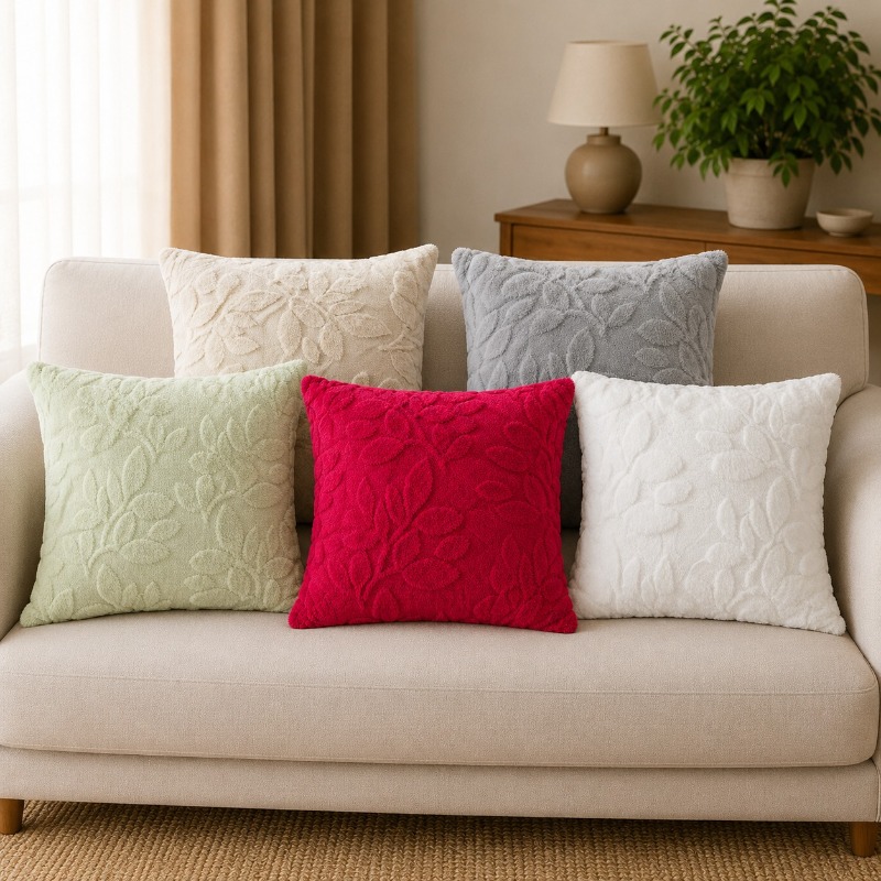 Floral Leaf Cushion Cover